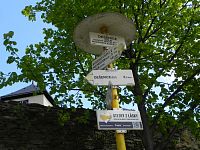 Turistické ukazatelé na náměstí