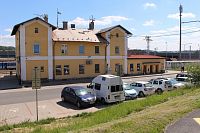 Vlakové nádraží Nepomuk.
