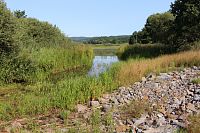 Malá Strana, pohled na rybník z přepadu