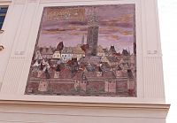 Kresba na stěně školy, Klatovy v 16. století