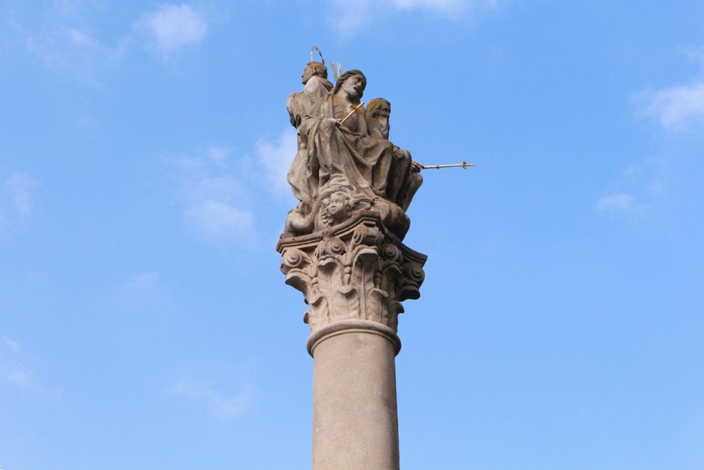 Plánice, sloup Nejsvětější Trojice.