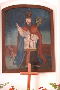 Obraz sv. Vojtěcha uvnitř kaple