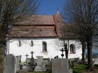Albrechtice, kostel a hřbitov
