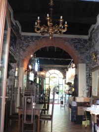 Orta San Giulio, vnitřek restaurace