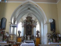 Zdebořice, vnitřek kostela
