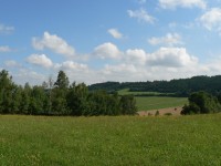 Pohled od kaple na Bohdašický vrch