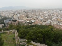 Málaga, pohled na město z hradu