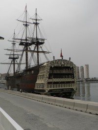 Málaga, plachetnice odpočívá