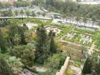 Málaga, pohled na městské zahrady