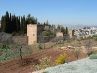 Alhambra, hradby ze zahrad