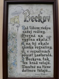 Beckov, hrad z pohledu básníka