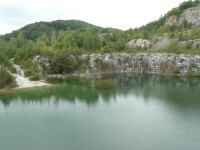 Líšná, pohled od jezera na Chanovec