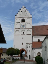 Reisbach, věž kostela