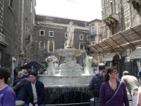 Catania, fontána u tržnice