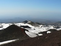 Etna, pohled ze svahu k jihu