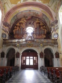 Nová Říše, pohled na varhany v klášterním kostele