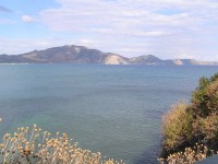 Zakynthos - ostrůvek Cameo, výhled na záliv