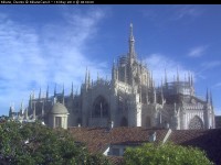 Milano - katedrála (foto použito z webkamery provozovatele http://www.milanocam.it/duomo/index.php) 