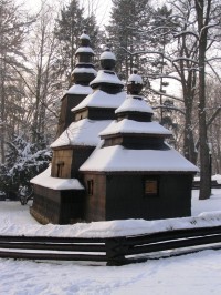 zimní roubený kostel sv. Mikuláše