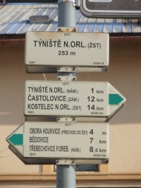 turistické rozcestí Týniště nad Orlicí - žst. nádraží