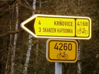 cykloturistický rozcestník Třebechovice pod Orebem (u Benziny)