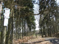 turistické rozcestí Hřibojedy - okraj lesa