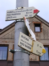 turistické rozcestí Trutnov, Poříčí - u hřiště