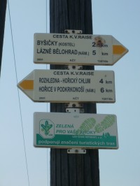 turistické rozcestí Černín