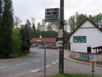 turistické rozcestí Chvalkovice - u koupaliště