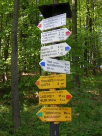 turistické rozcestí u Arboreta Bukovina