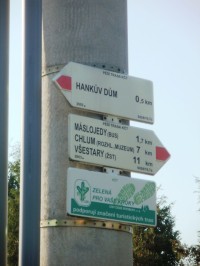 turistické rozcestí Hořiněves - bus