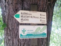 turistické rozcestí Blešno - žst.