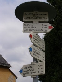 turistické rozcestí Žulová - Josefské náměstí