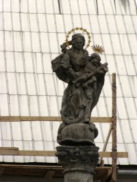 Žulová - sloup se sochou Pany Marie