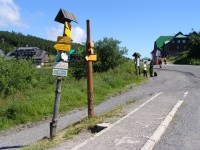 turistické rozcestí Červenohorské sedlo - bus, zastávka