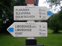 turistické rozcestí Vesec u Sobotky