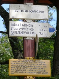 turistické rozcestí Dneboh - Kavčina