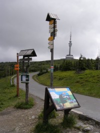 turistické rozcestí - Praděd, rozc. pod vrcholem