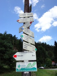 turistické rozcestí Kokořín - dolina