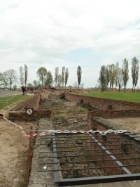 zbytky plynové komory v Auschwitz II