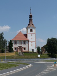 Blížejov - kostel sv. Martina nad prvním kruhovým objezdem