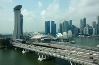 Marina Bay Sands ze Singapore Flyer