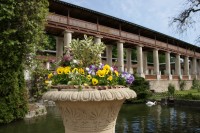Lysice - sala terrena a vyhlídková kolonáda v zámeckých zahradách