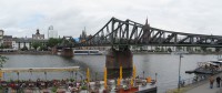 Frankfurt nad Mohanem – pěší lávka Železný most  (Frankfurt am Main -  Eiserner Steg)