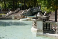 Dijon - fontána v zahradách Jardin Darcy