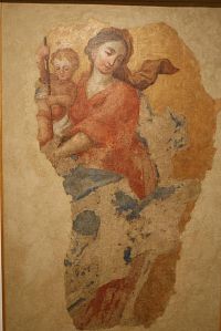 Petr Hochecker - Panna Marie s Ježíškem (transfer fragmentu fresky z r. 1731)