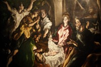 detail El Grecova Klanění Pastýřů