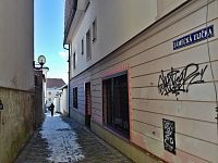 Šumperk – Zámecká ulička, nejužší ulice ve městě