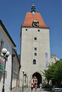 gotická Jihlavská (Dolní) brána v podobě z 18. stol.