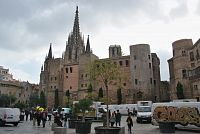 zbytky hradeb u barcelonské katedrály